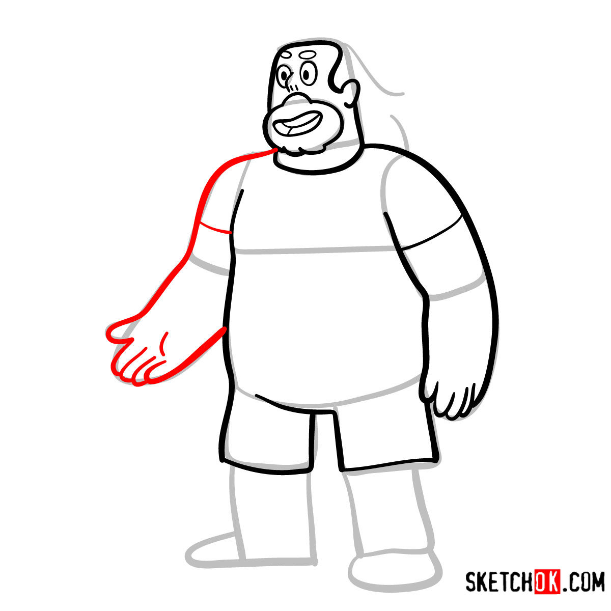 How to draw adult Greg Universe | Steven Universe - step 07