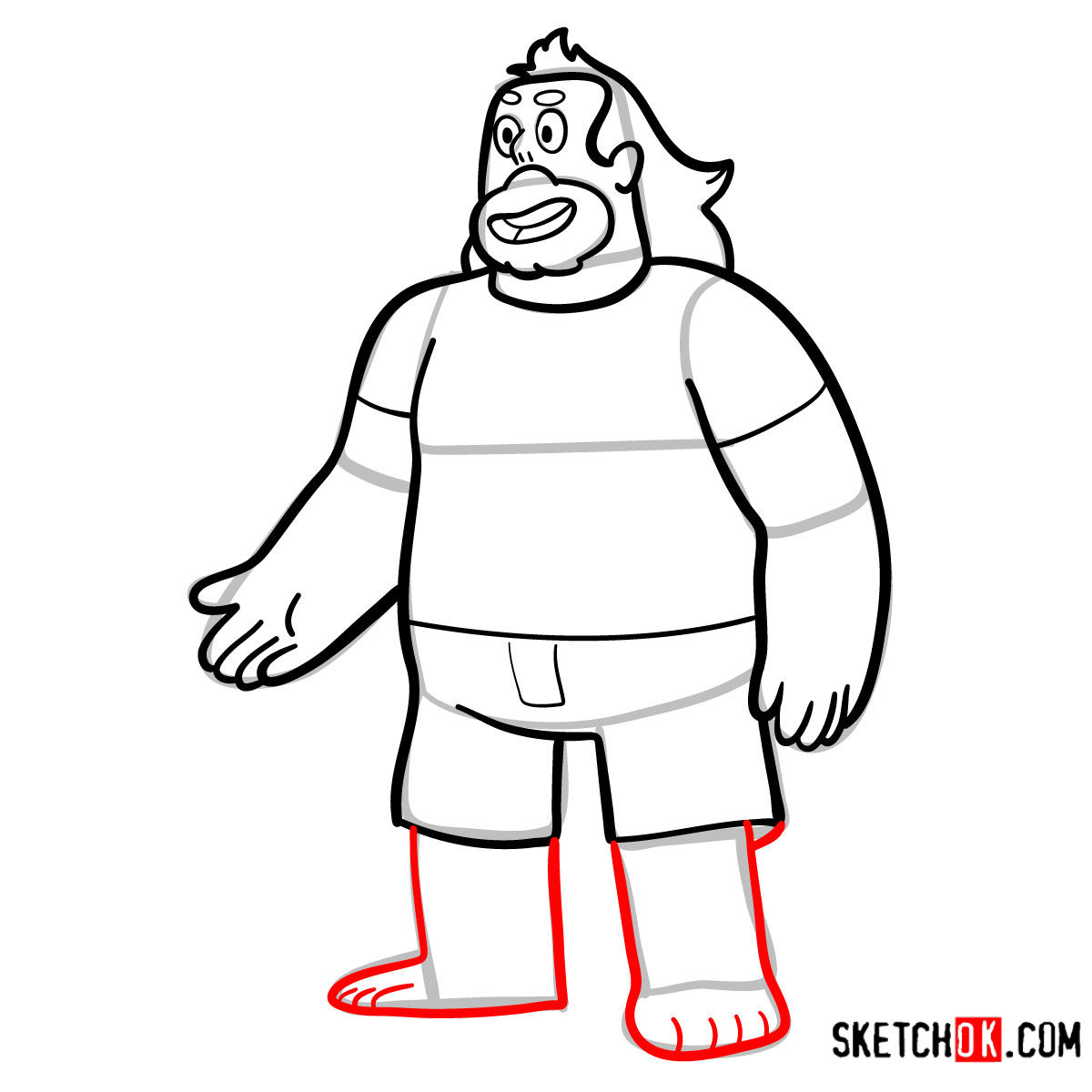 How to draw adult Greg Universe | Steven Universe - step 10
