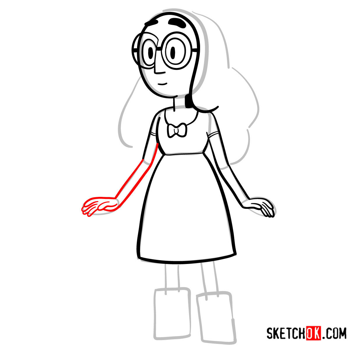 How to draw Connie Maheswaran | Steven Universe - step 09