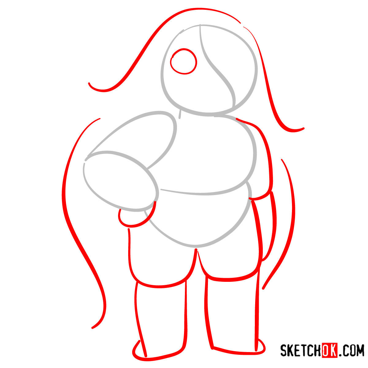 How to draw Amethyst | Steven Universe - step 02