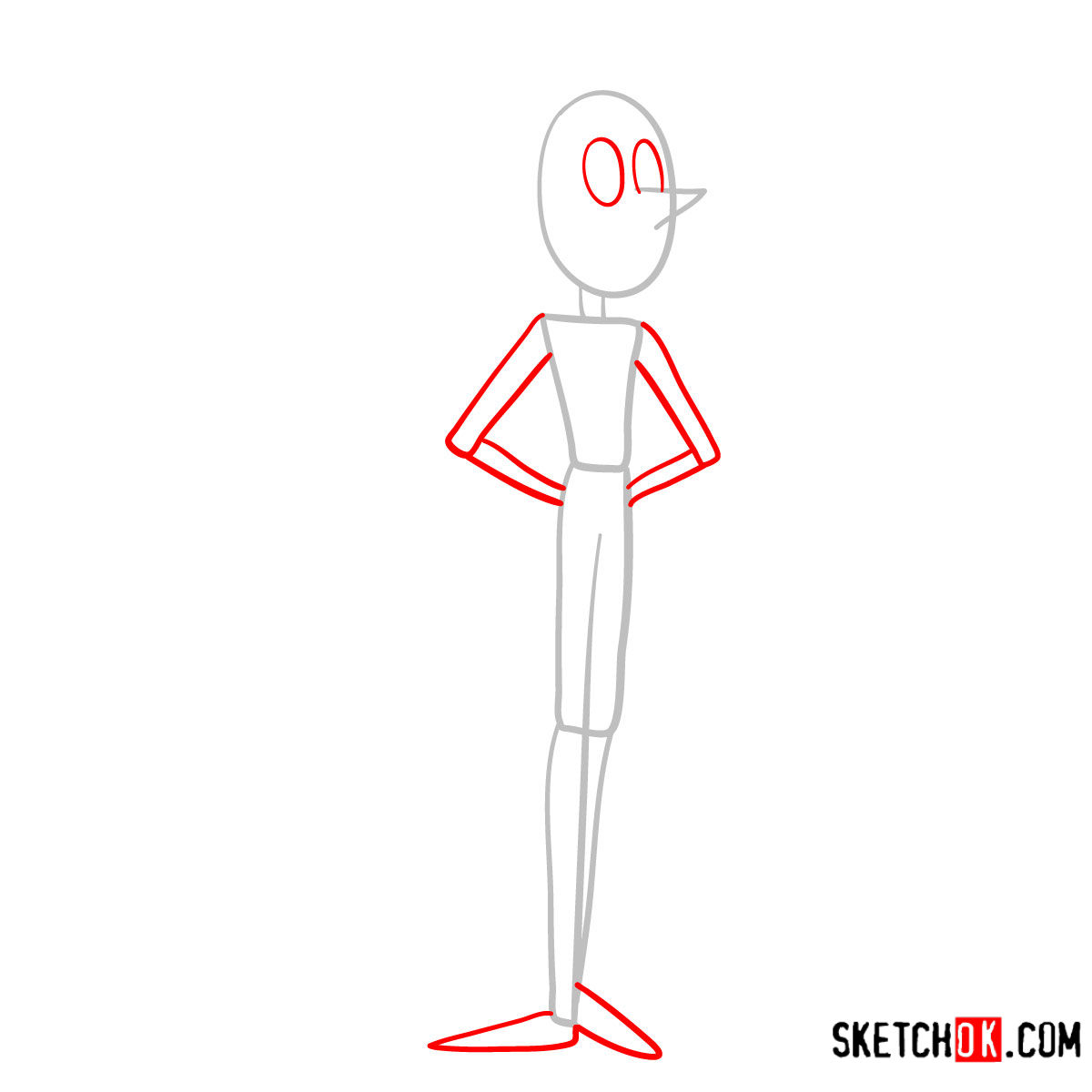How to draw Pearl | Steven Universe - step 02