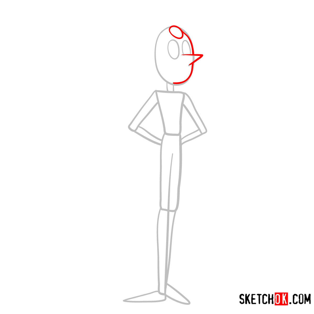 How to draw Pearl | Steven Universe - step 03