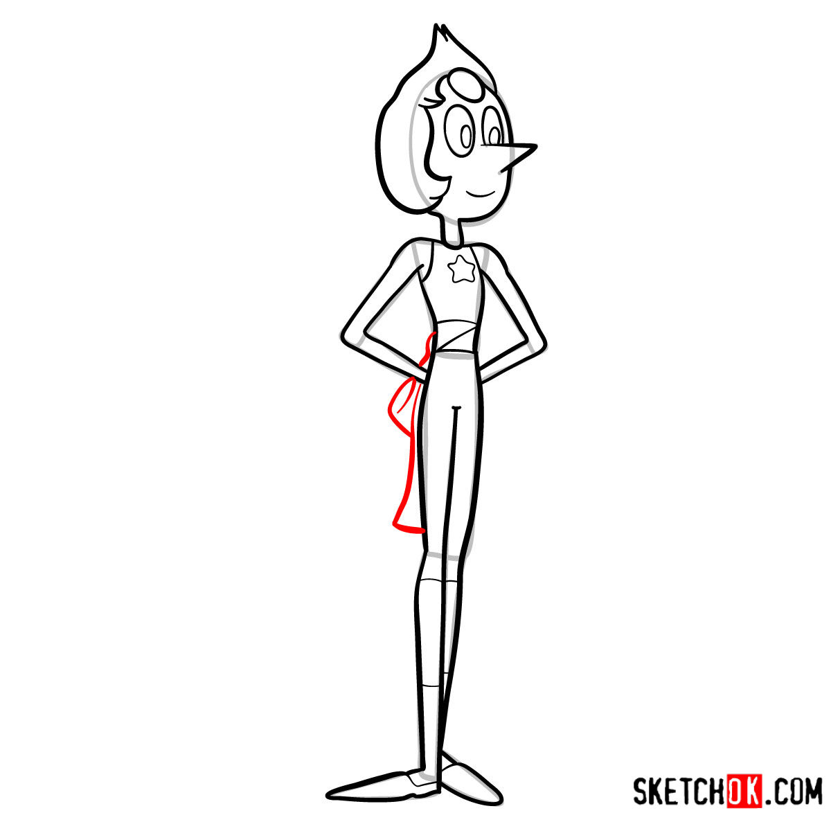 How to draw Pearl | Steven Universe - step 11