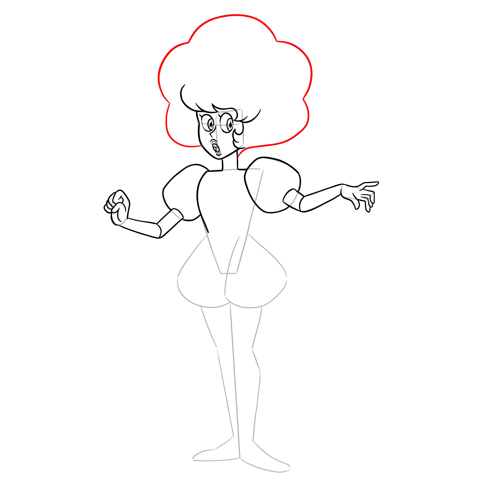 How to draw Pink Diamond from Steven Universe - step 13