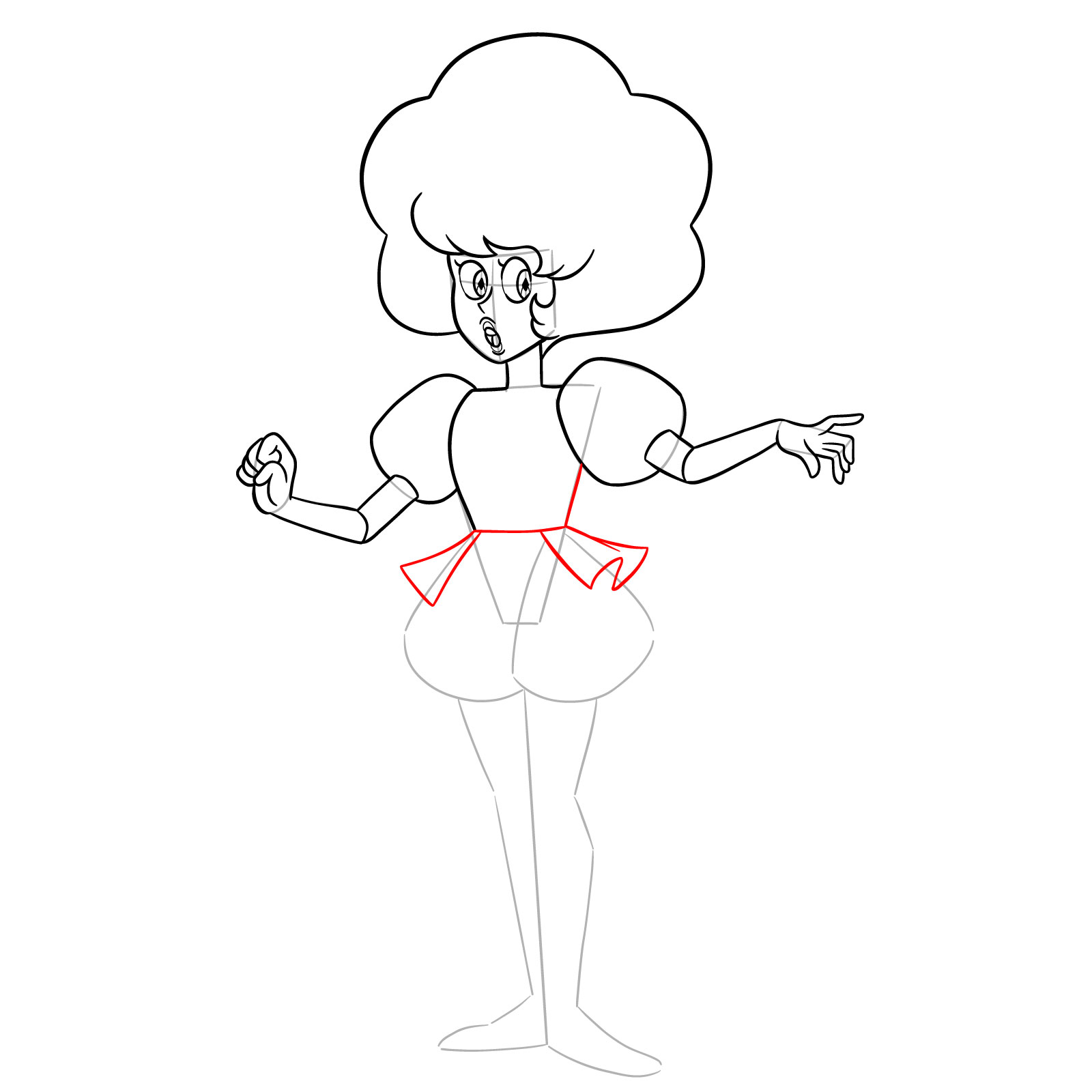 How to draw Pink Diamond from Steven Universe - step 14