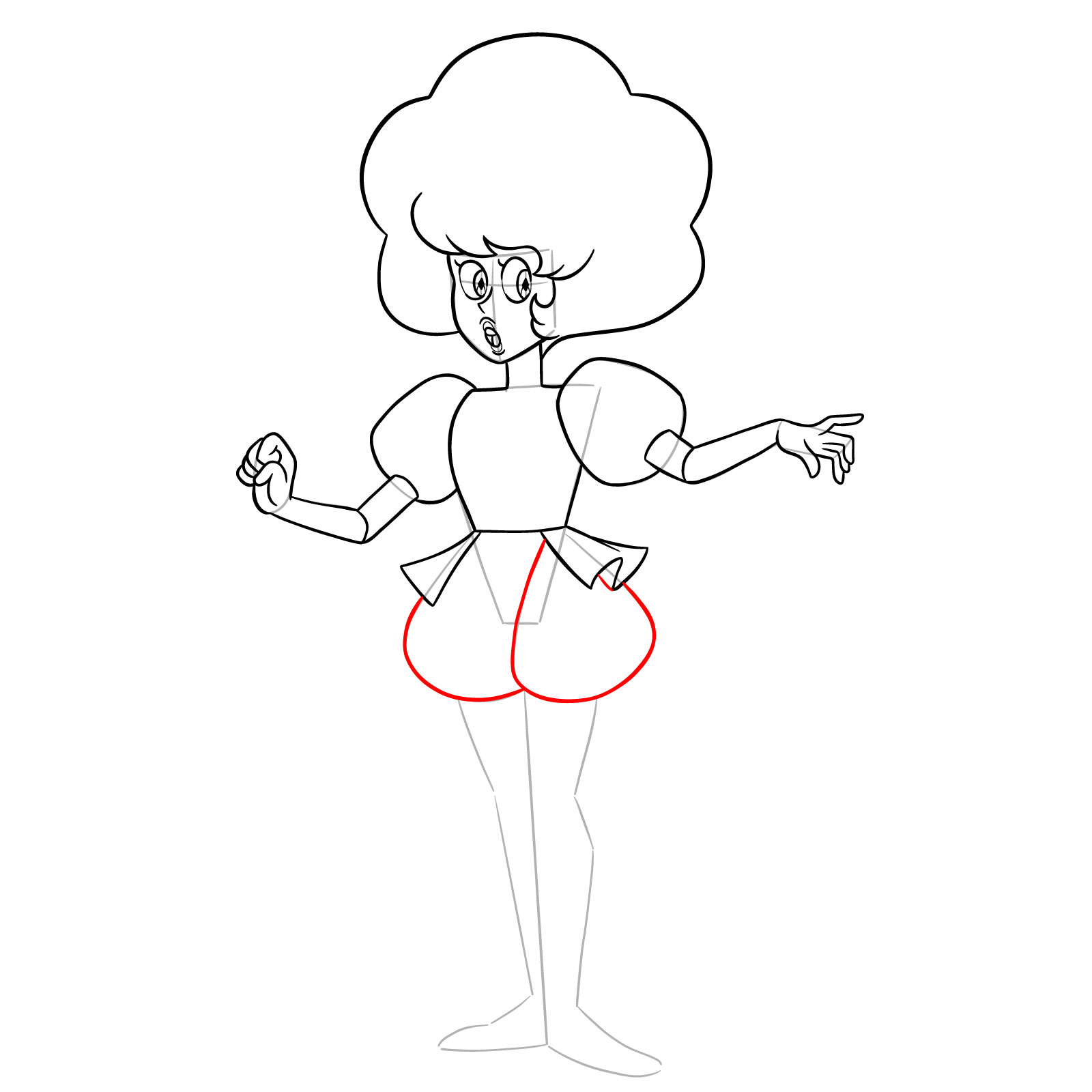 How to draw Pink Diamond from Steven Universe - step 15