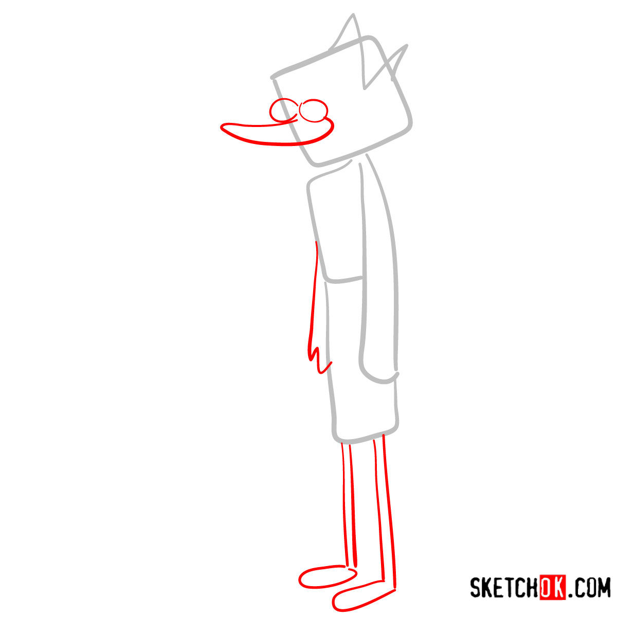 How to draw Margaret | Regular Show - step 02