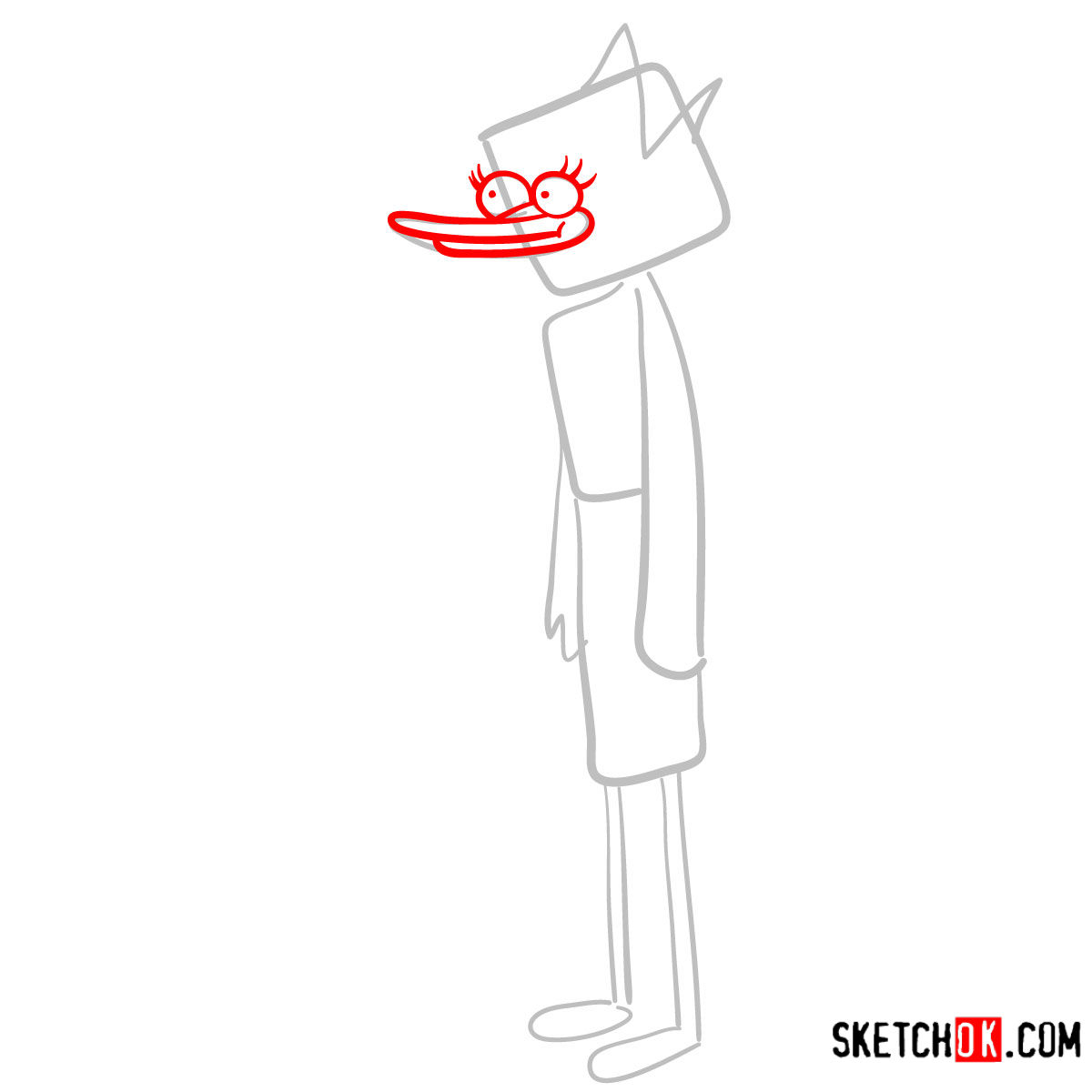 How to draw Margaret | Regular Show - step 03