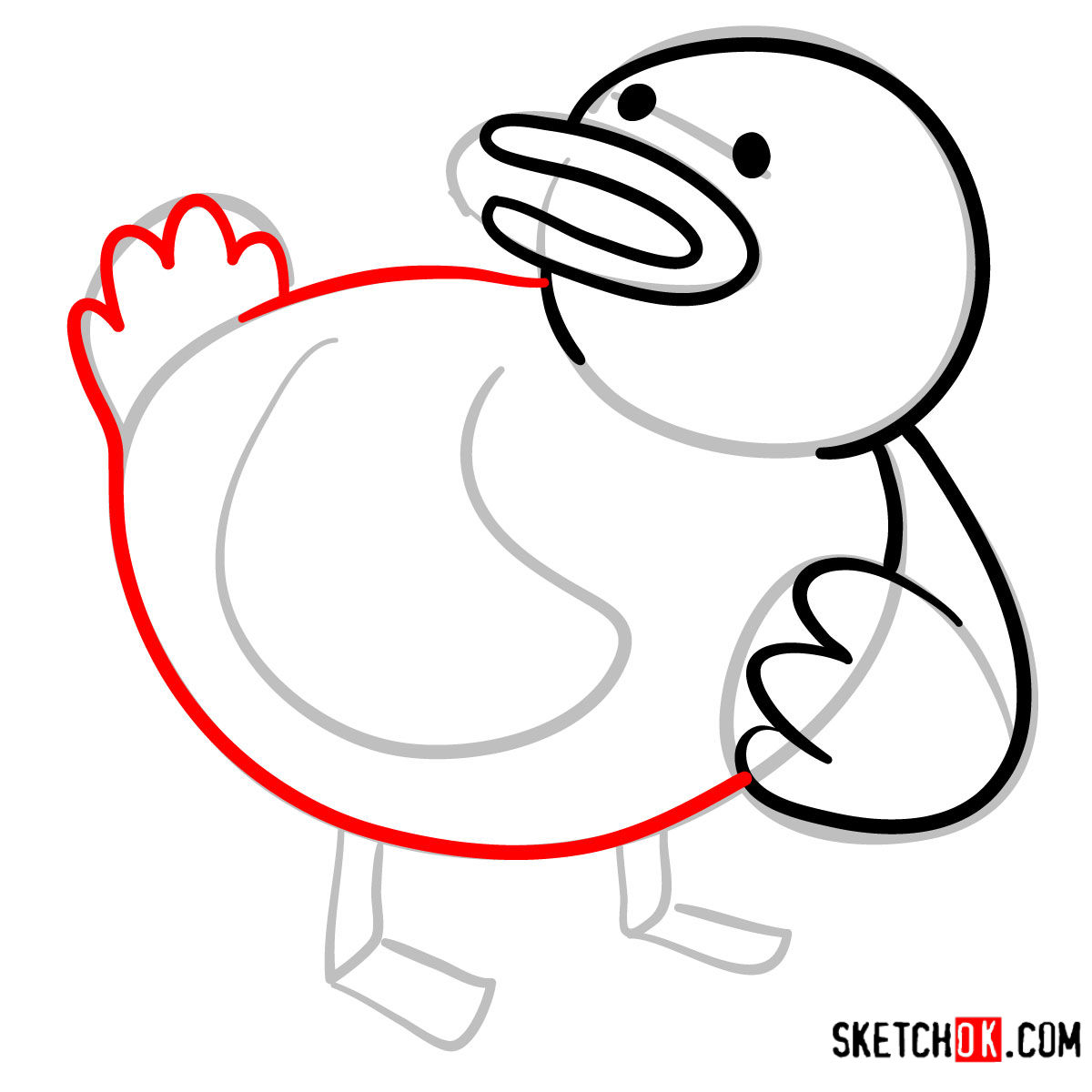How to draw a Baby Duck | Regular Show - step 04