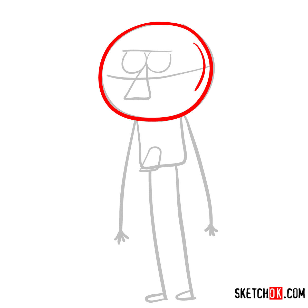 How to draw Benson | Regular Show - step 02