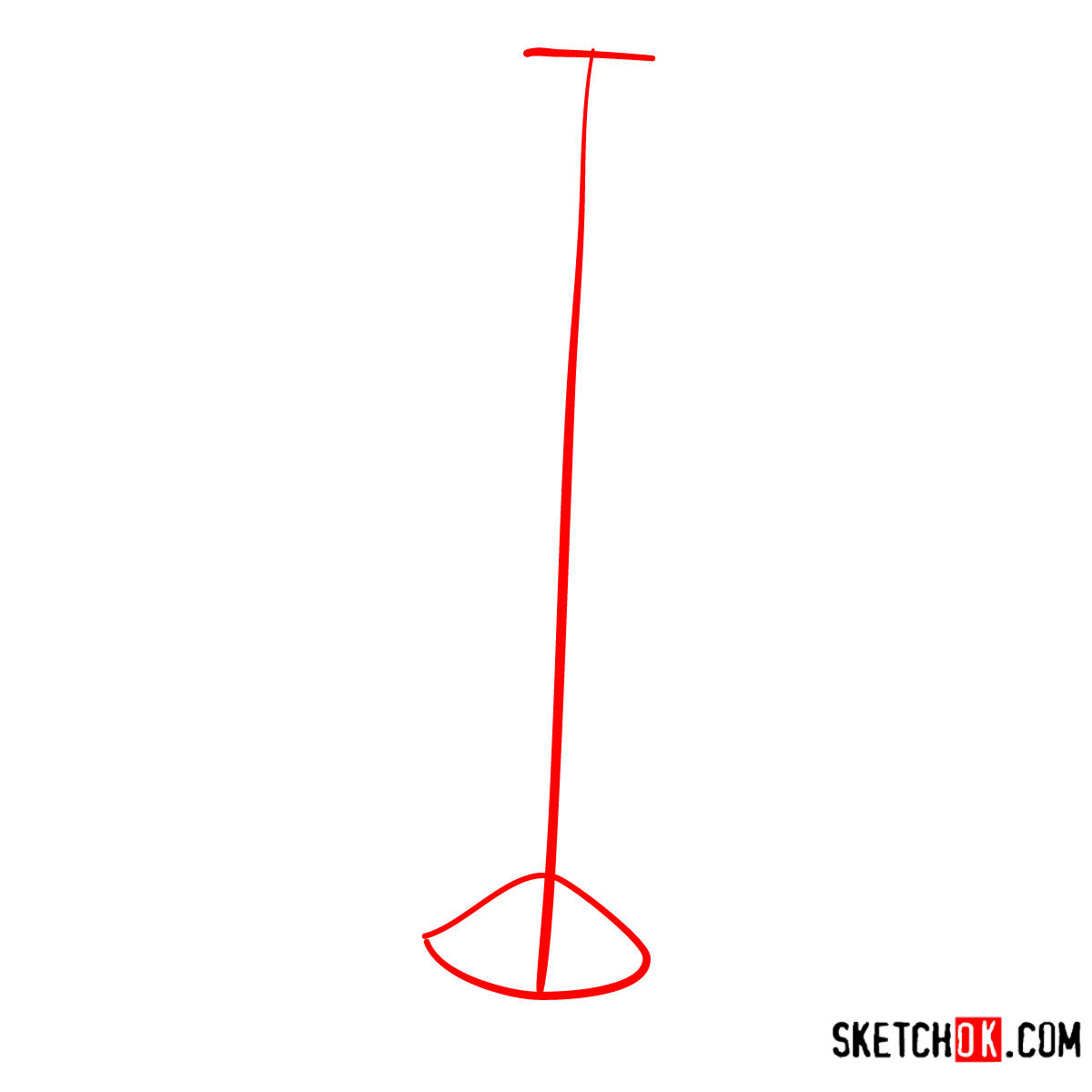 How to draw Forky from Toy Story 4 - step 01