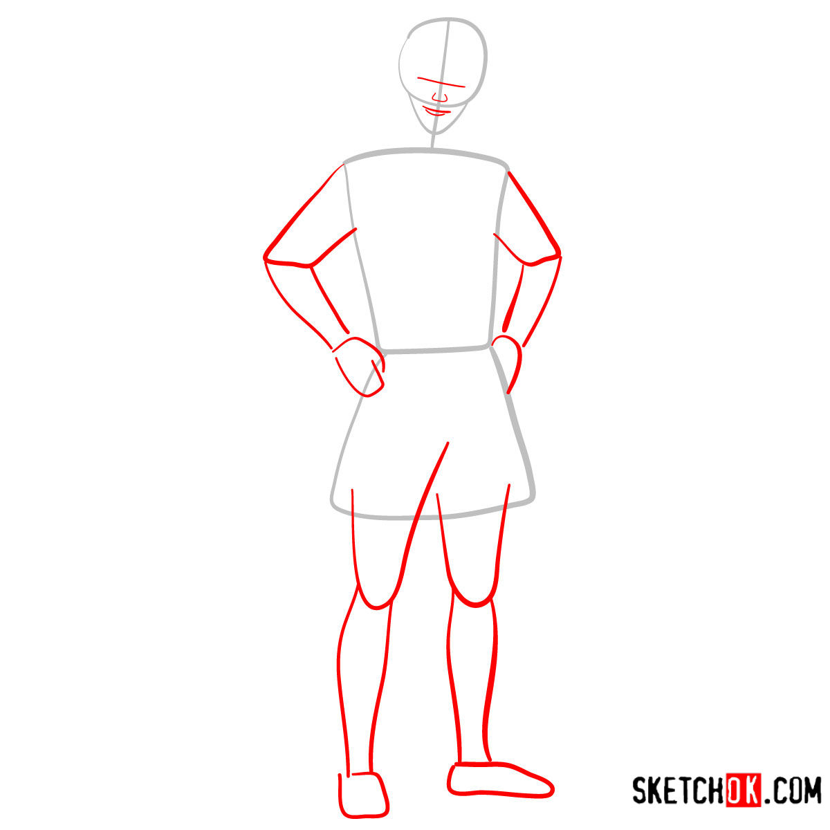 How to draw Ken from Toy Story - step 02