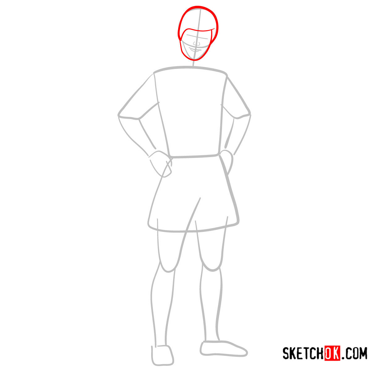 How to draw Ken from Toy Story - step 03