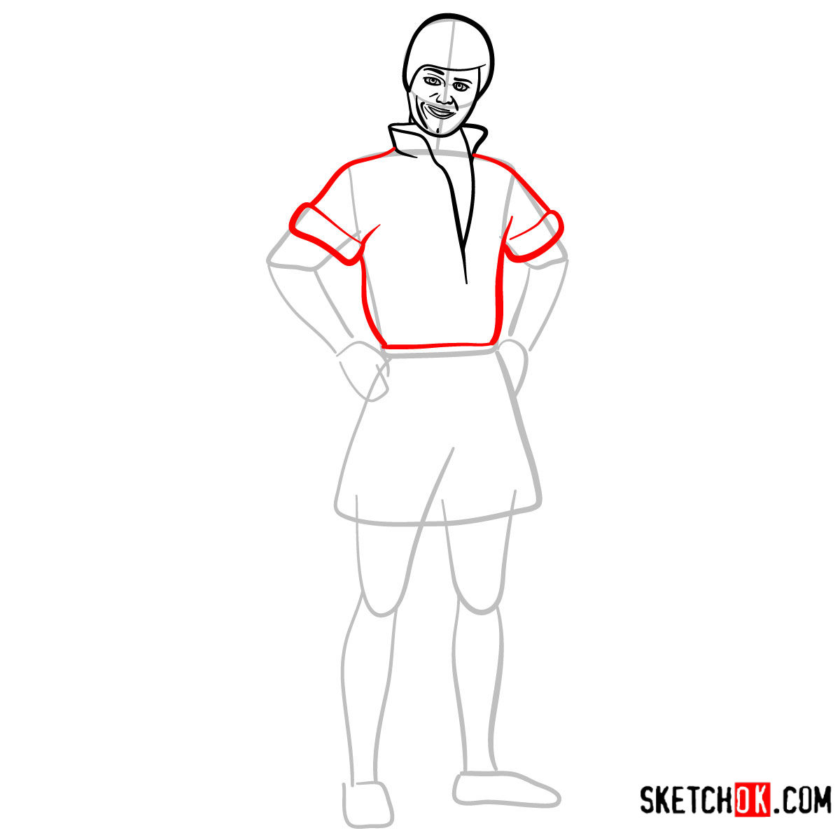 How to draw Ken from Toy Story - step 06