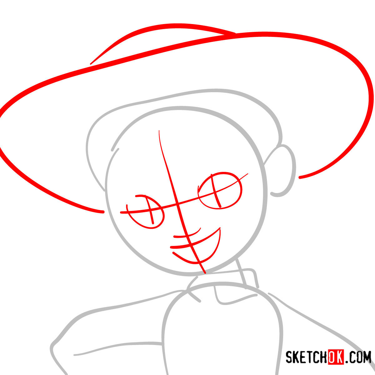 How to draw a portrait of Jessie | Toy Story - step 02