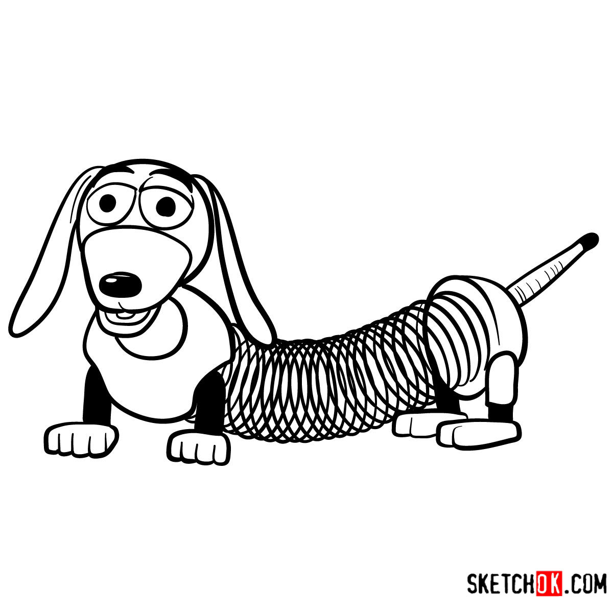 How to draw Slinky Dog | Toy Story
