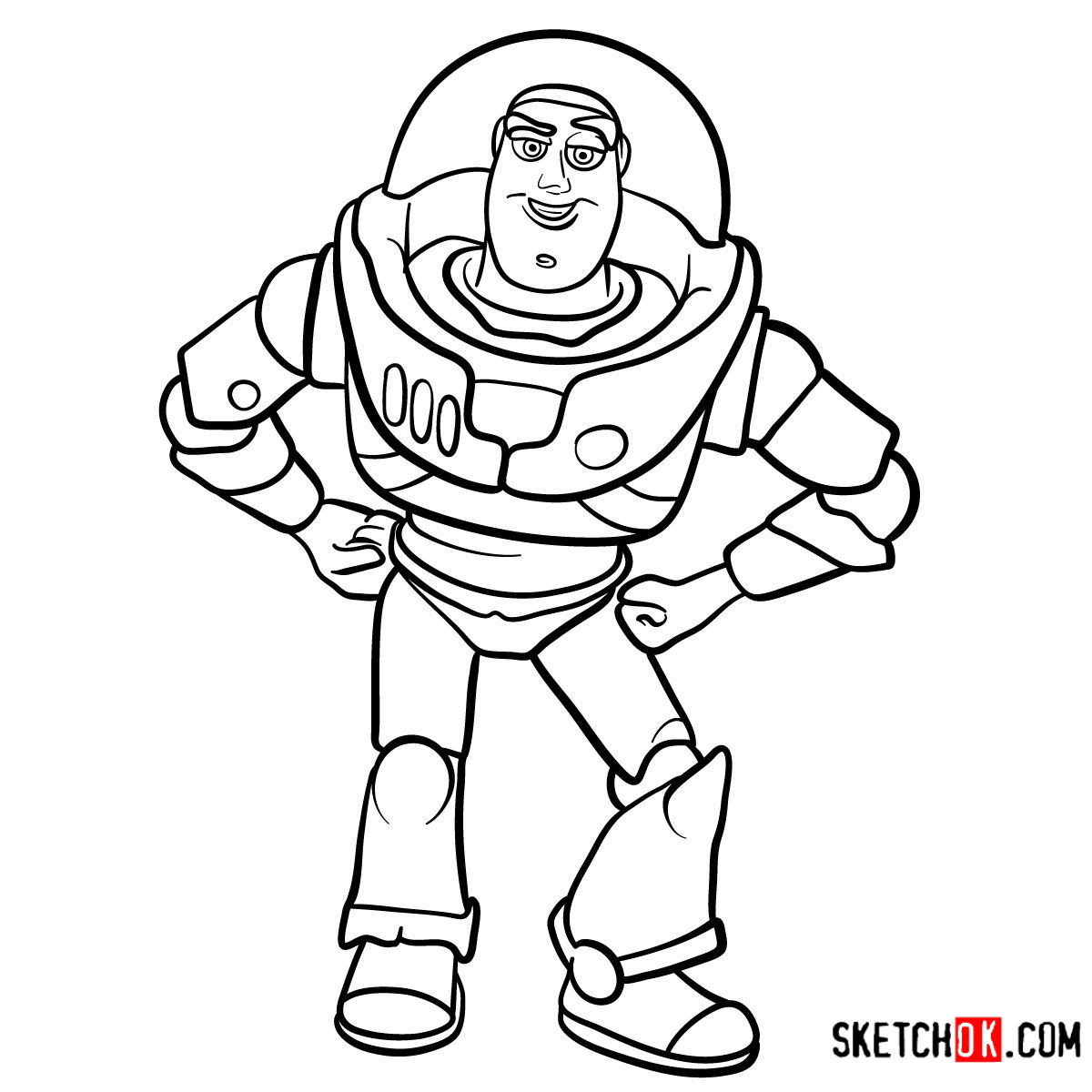 How to draw Buzz Lightyear