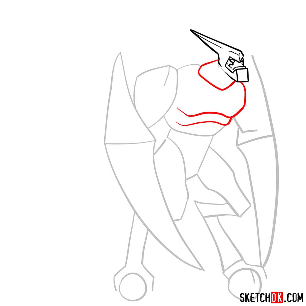 How to draw XLR8 from Ben 10 - step 05