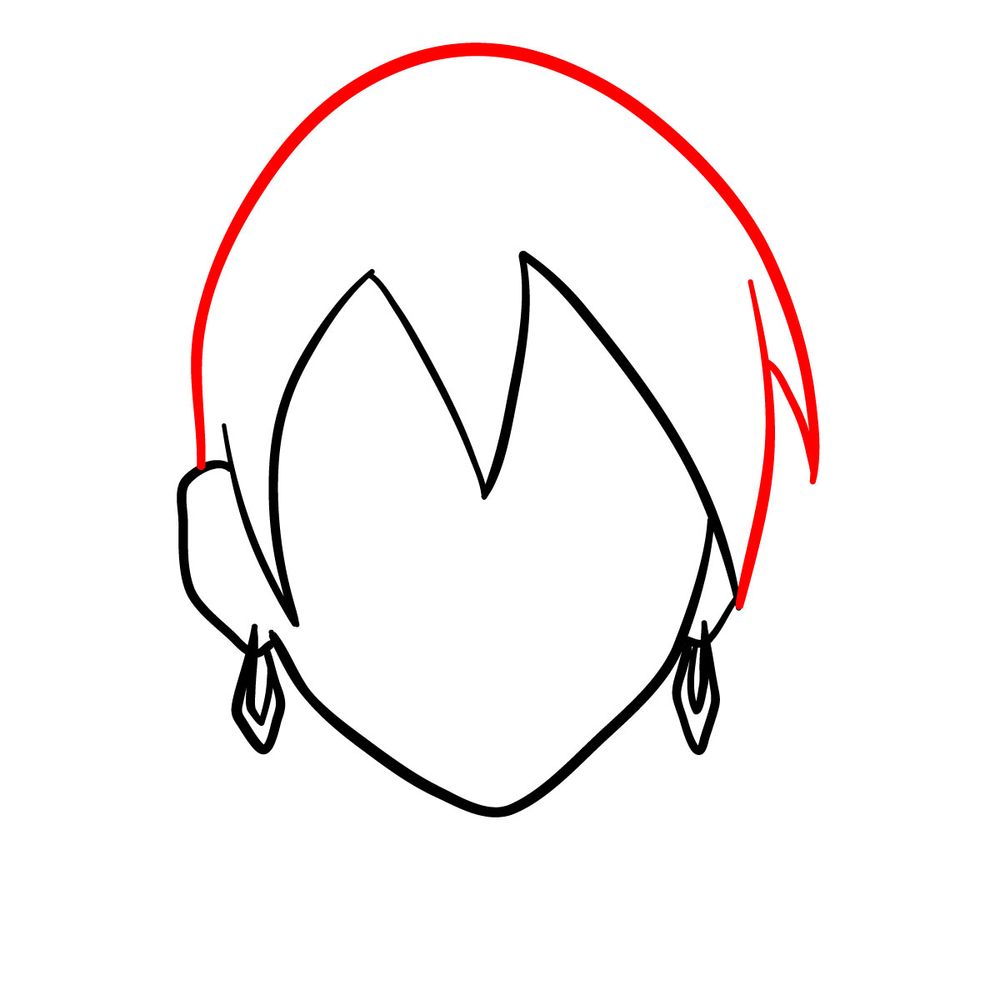 How to draw future Gwen's face - step 06