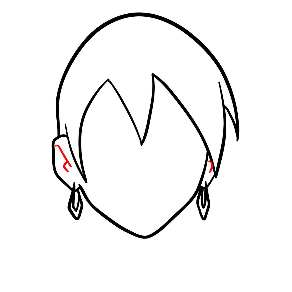 How to draw future Gwen's face - step 07