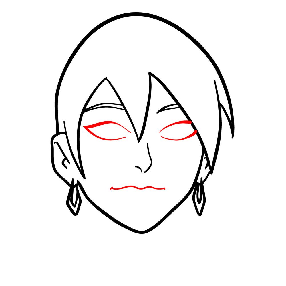How to draw future Gwen's face - step 09