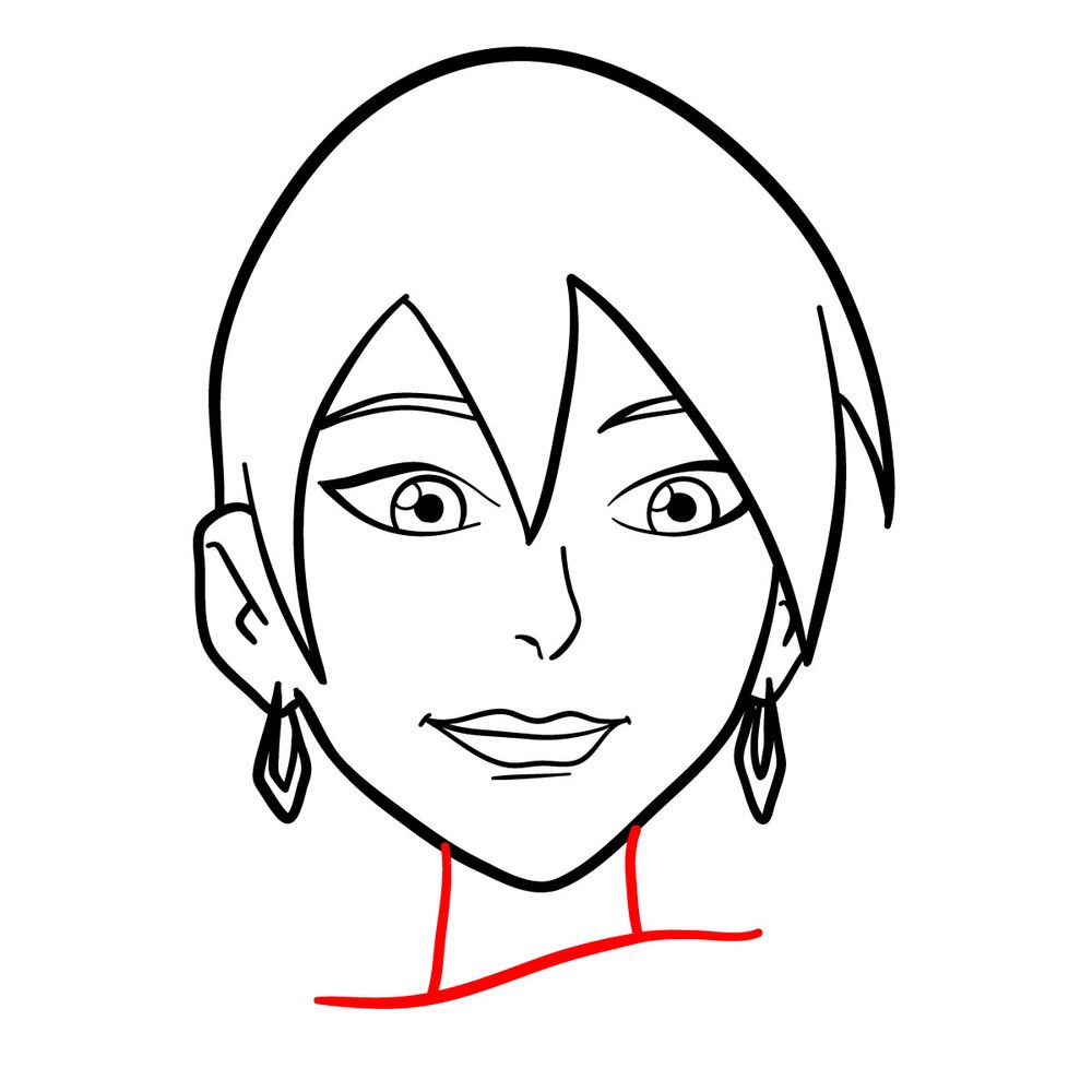 How to draw future Gwen's face - step 11