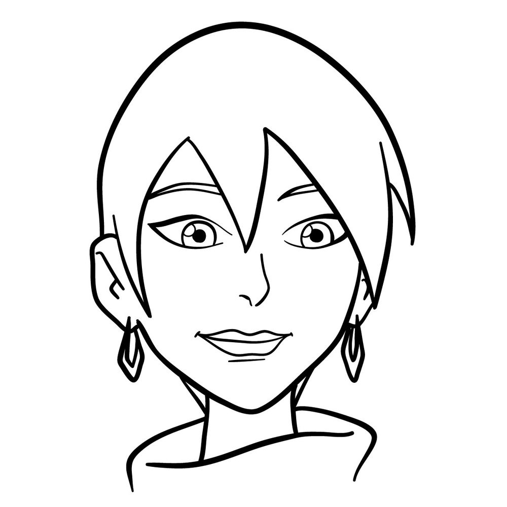 How to draw future Gwen's face - step 13