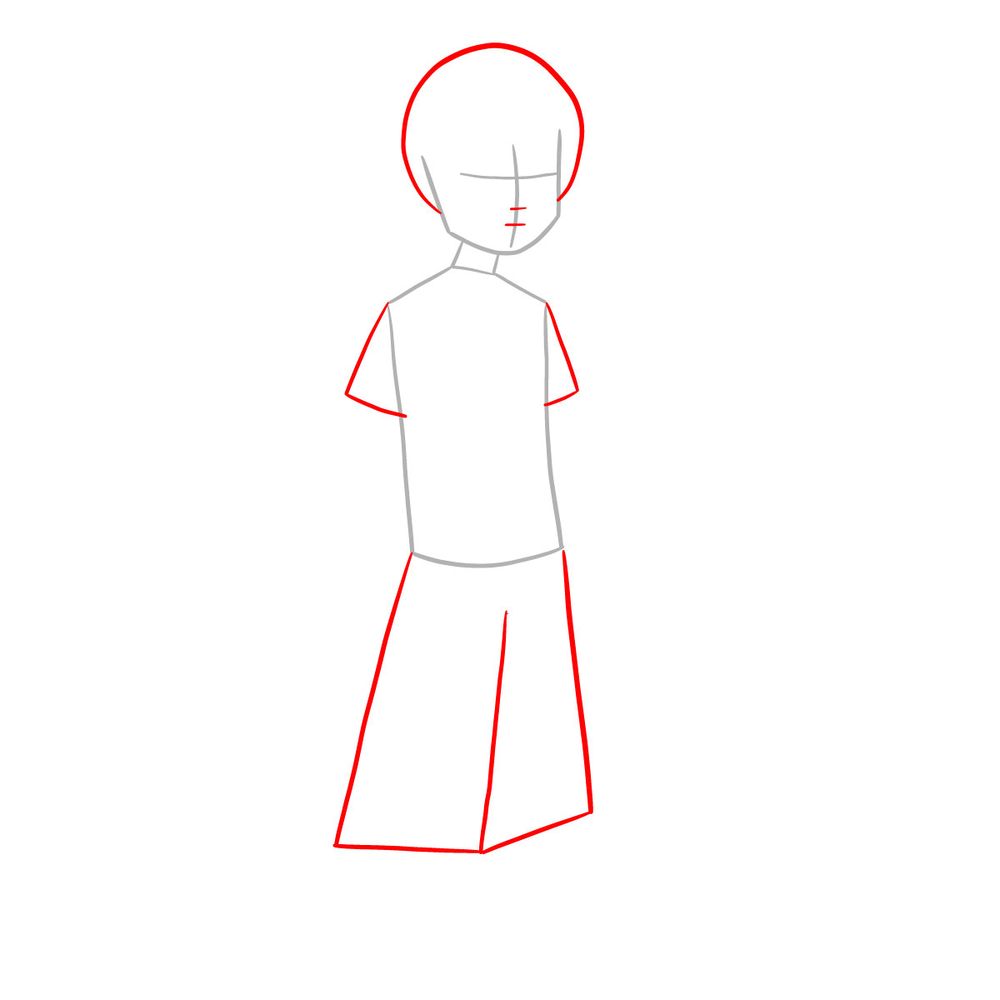 How to draw Ben Ten (classic version) - step 02