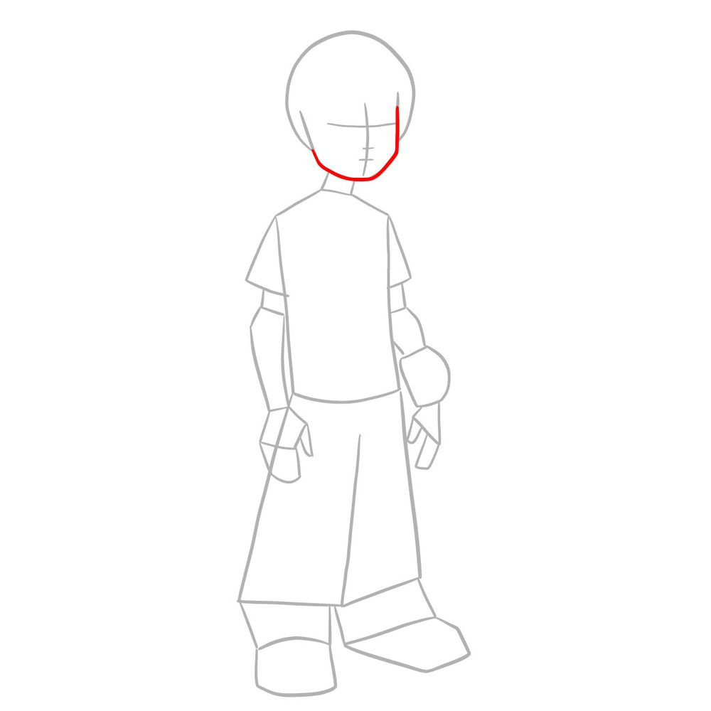 How to draw Ben Ten (classic version) - step 04