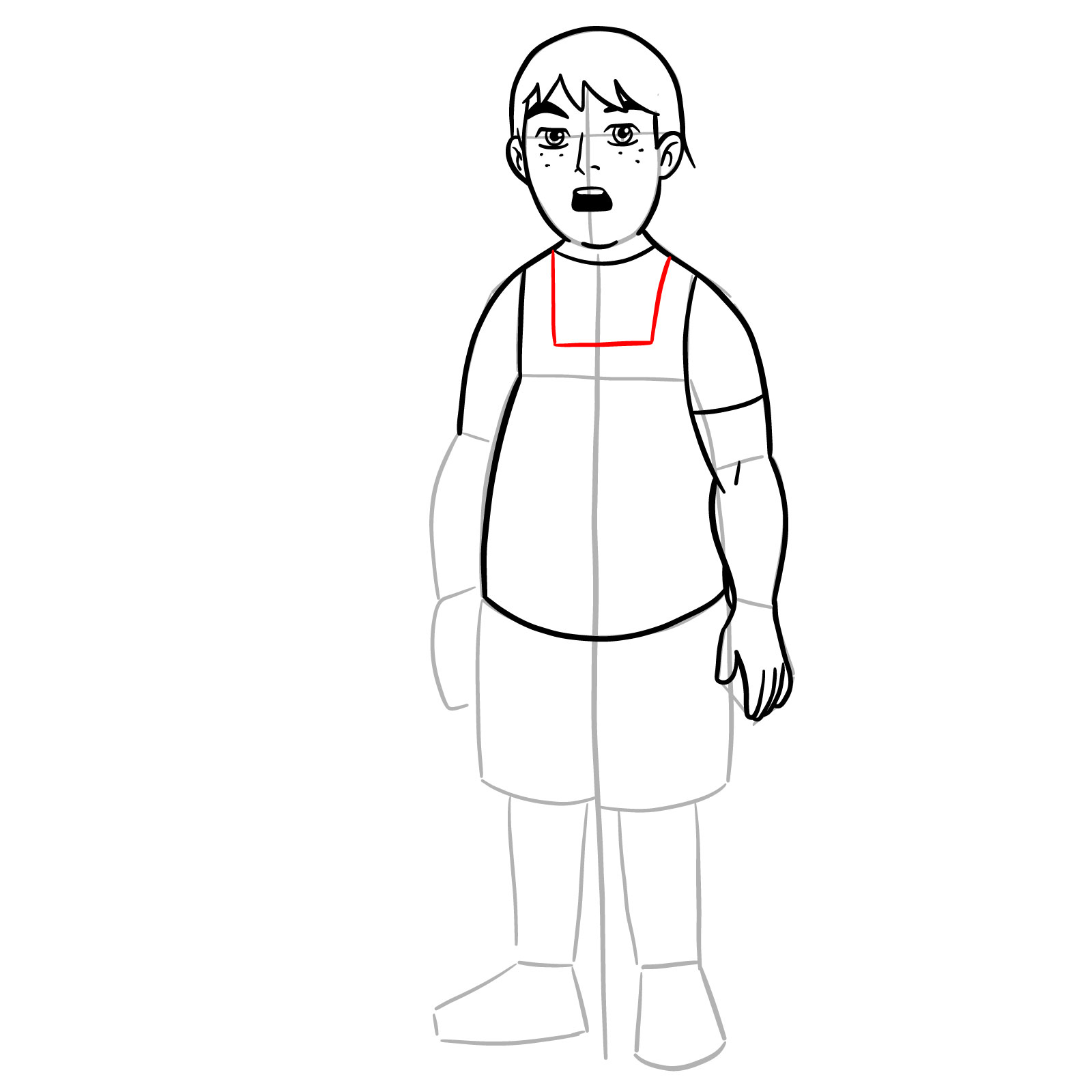 How to draw Cooper Daniels (Alien Force) - step 17