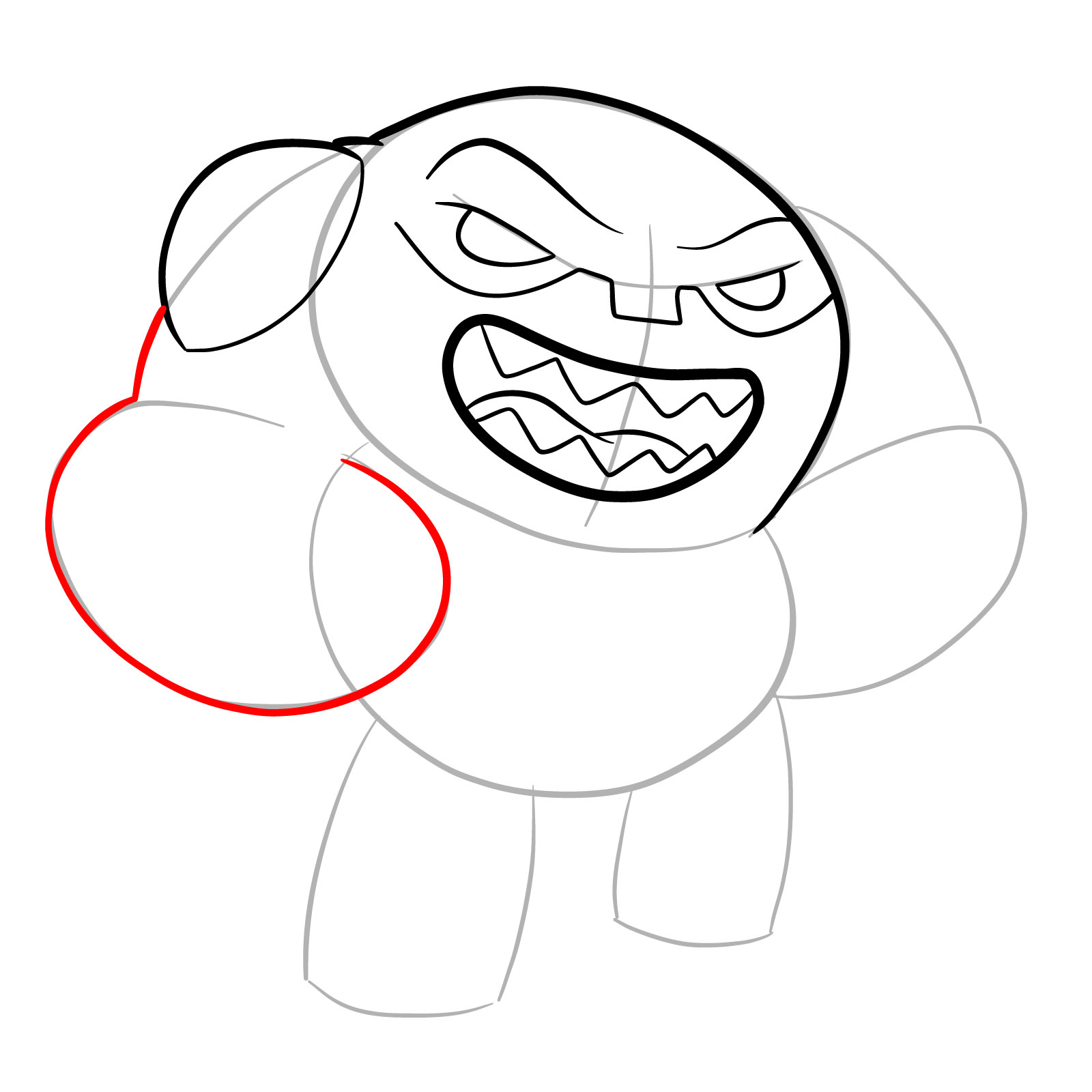 How to draw Cannonbolt (Omniverse Reboot) - step 11