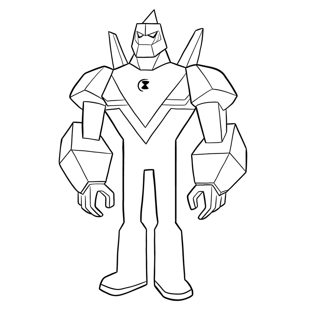 How to draw Diamondhead (Omniverse Reboot)