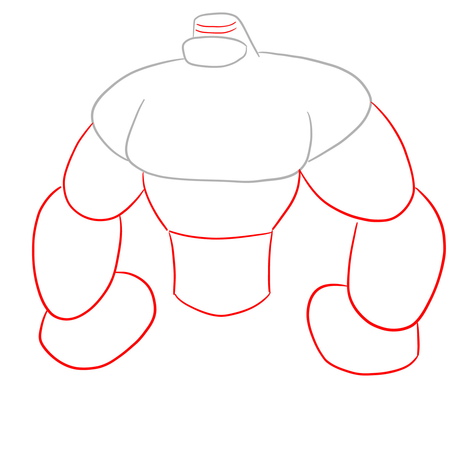How to draw Four Arms (Omniverse Reboot) - step 02