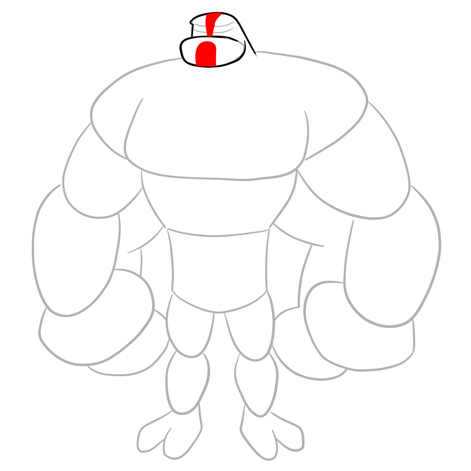How to draw Four Arms (Omniverse Reboot) - step 06