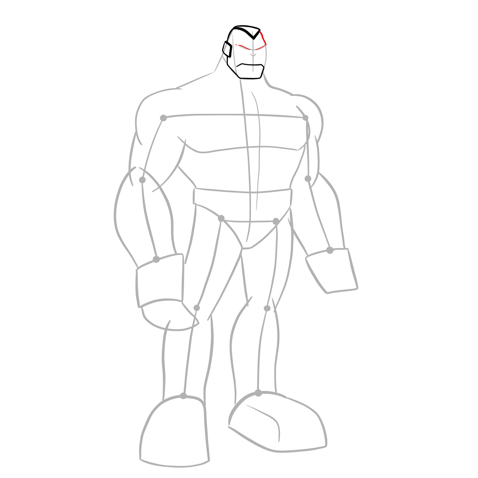 How to draw Dr. Viktor (Ultimate Alien) - step 06