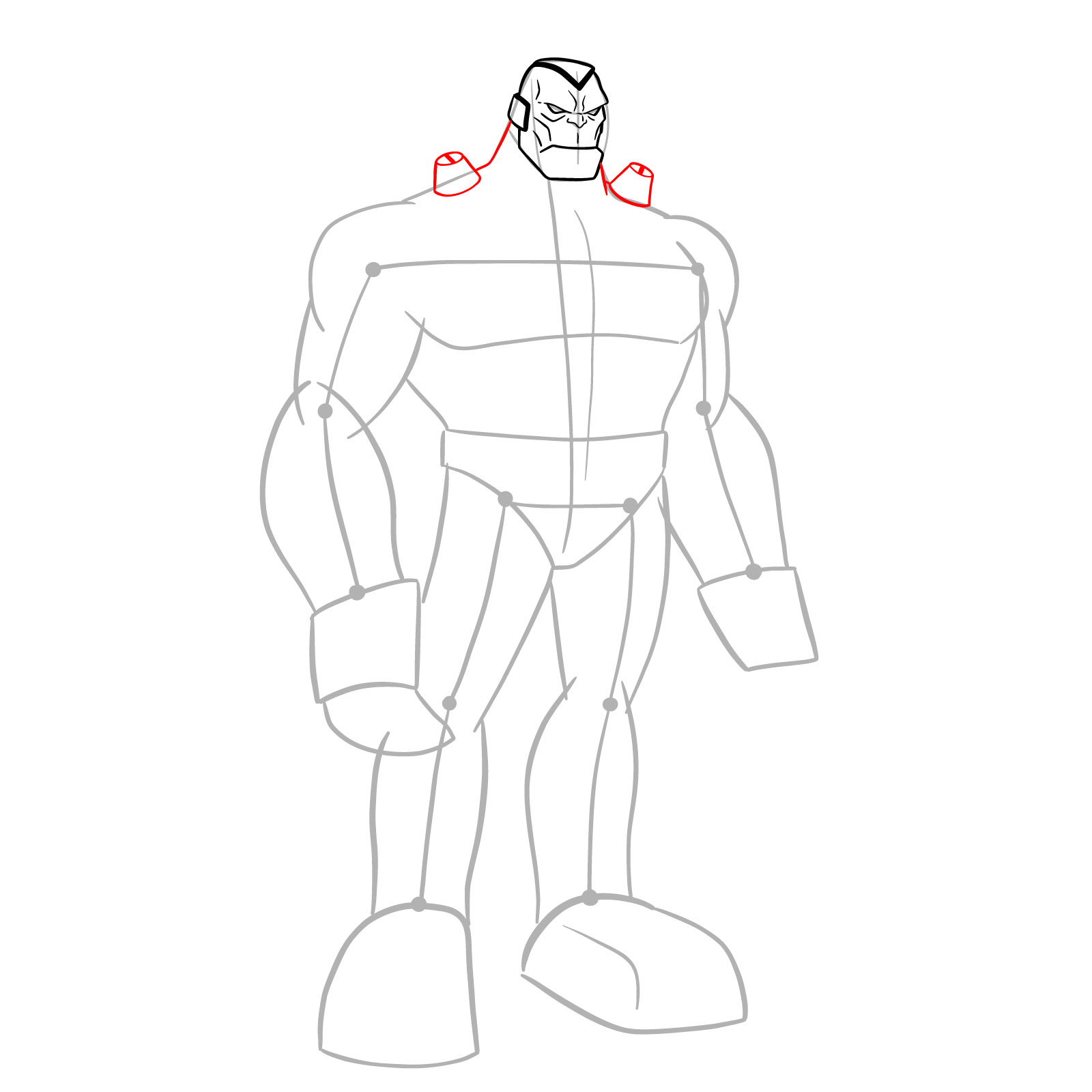 How to draw Dr. Viktor (Ultimate Alien) - step 10