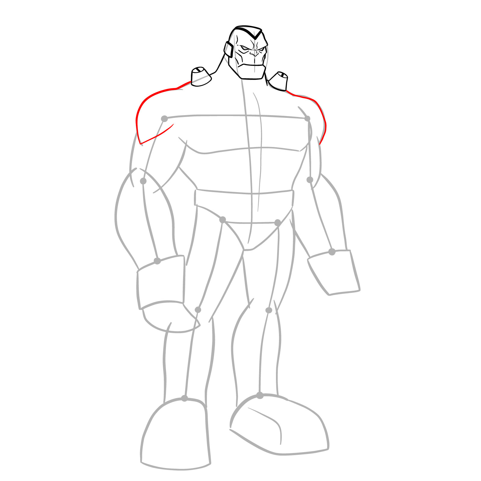 How to draw Dr. Viktor (Ultimate Alien) - step 11