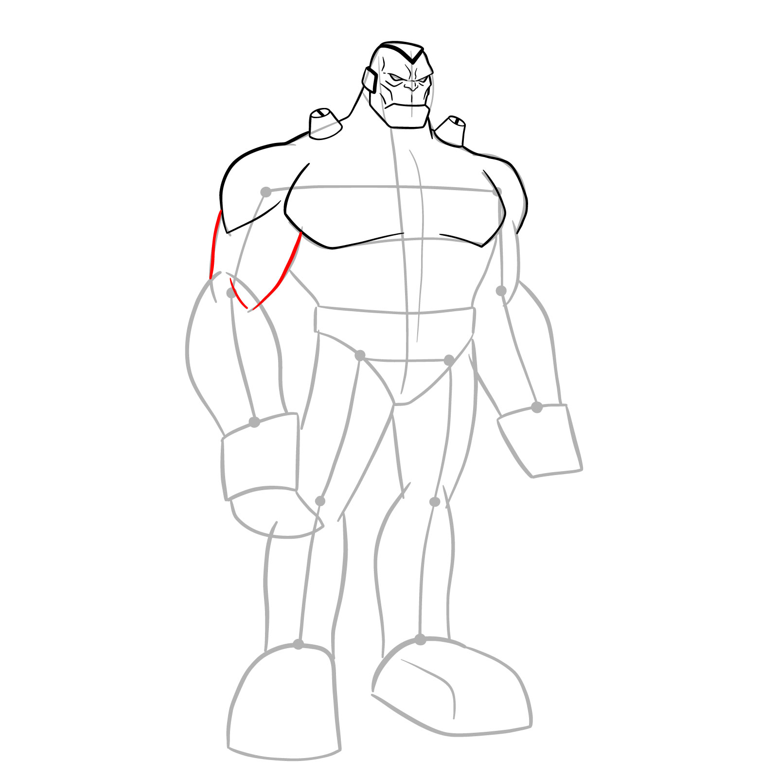 How to draw Dr. Viktor (Ultimate Alien) - step 13