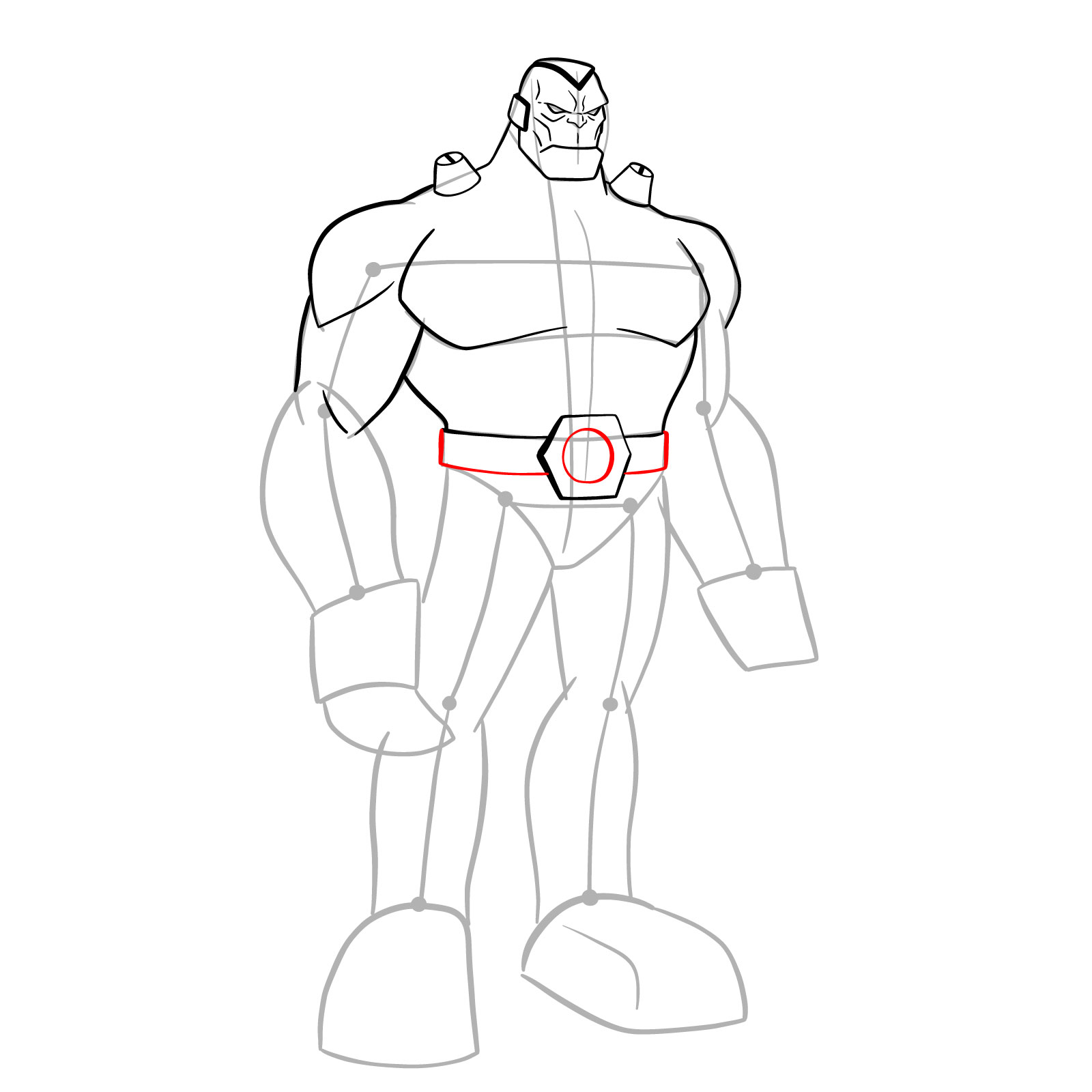 How to draw Dr. Viktor (Ultimate Alien) - step 15