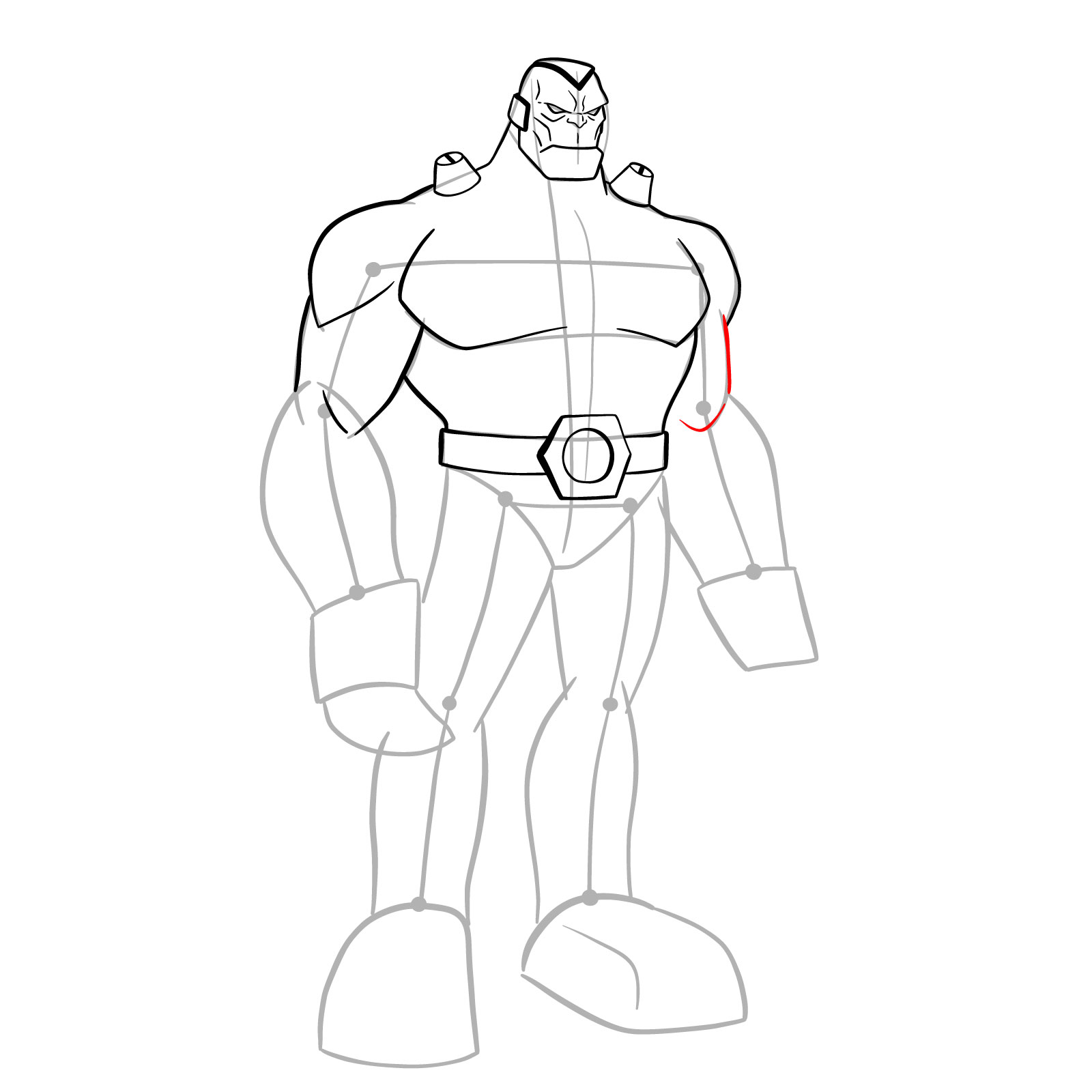 How to draw Dr. Viktor (Ultimate Alien) - step 16