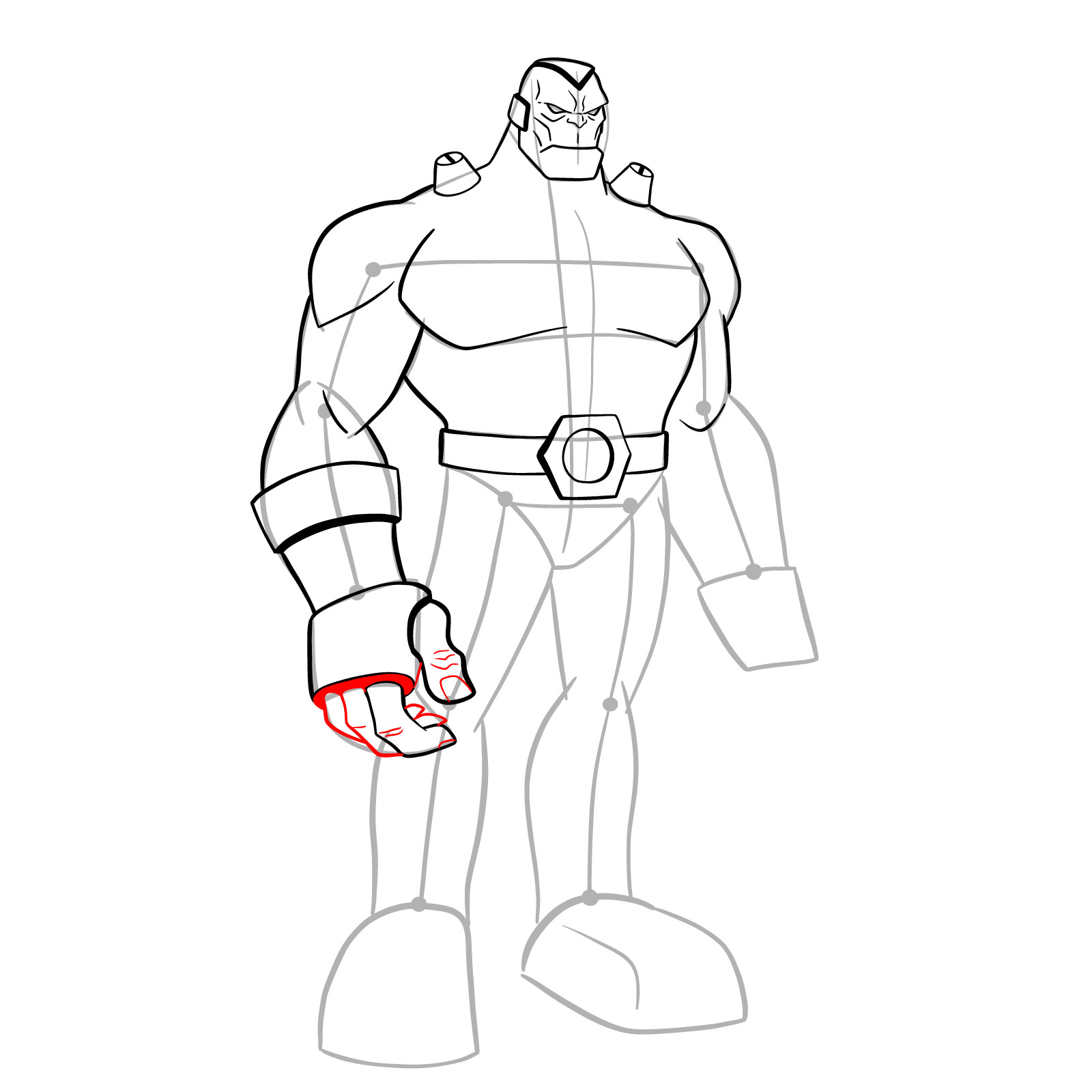 How to draw Dr. Viktor (Ultimate Alien) - step 20