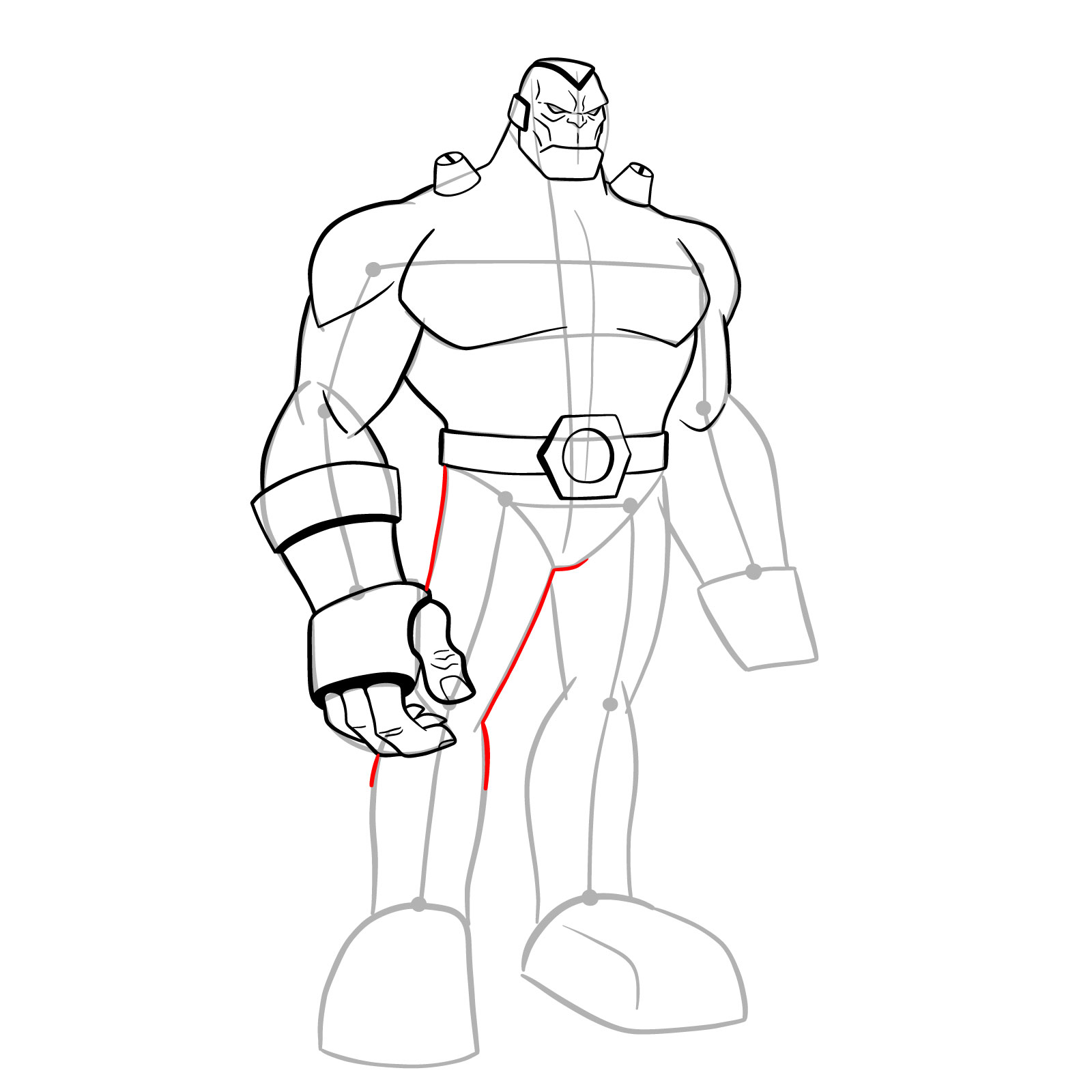How to draw Dr. Viktor (Ultimate Alien) - step 21
