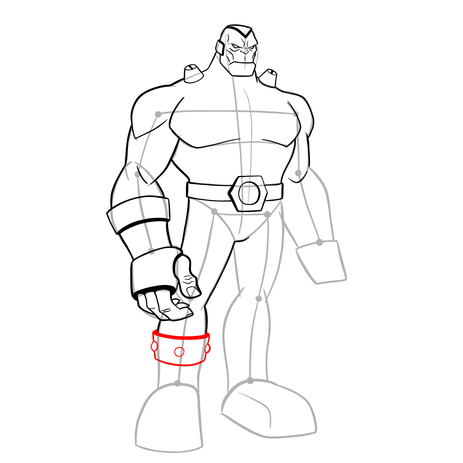 How to draw Dr. Viktor (Ultimate Alien) - step 22