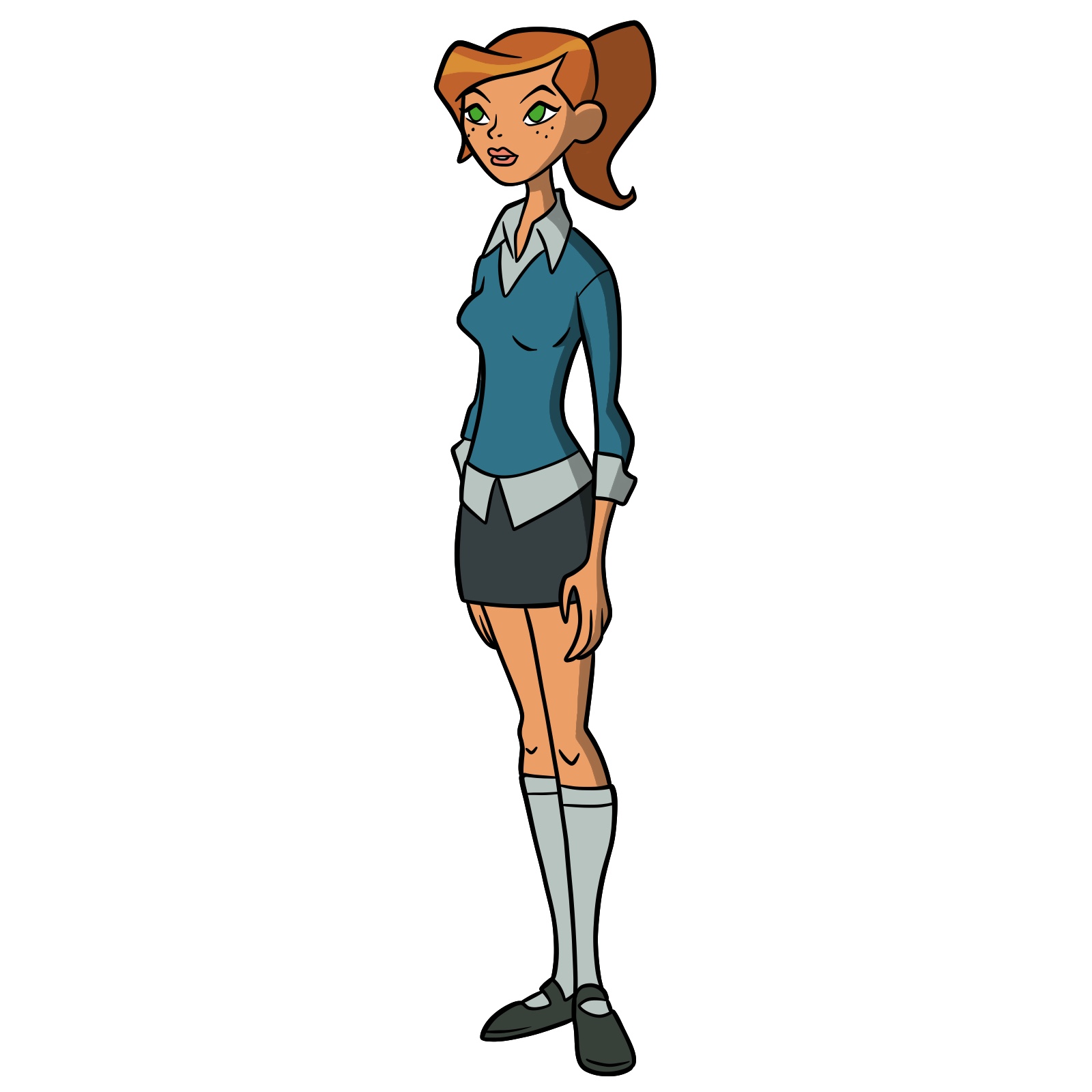 How to draw teen Gwen from Ben 10 Omniverse Season 1 - final step