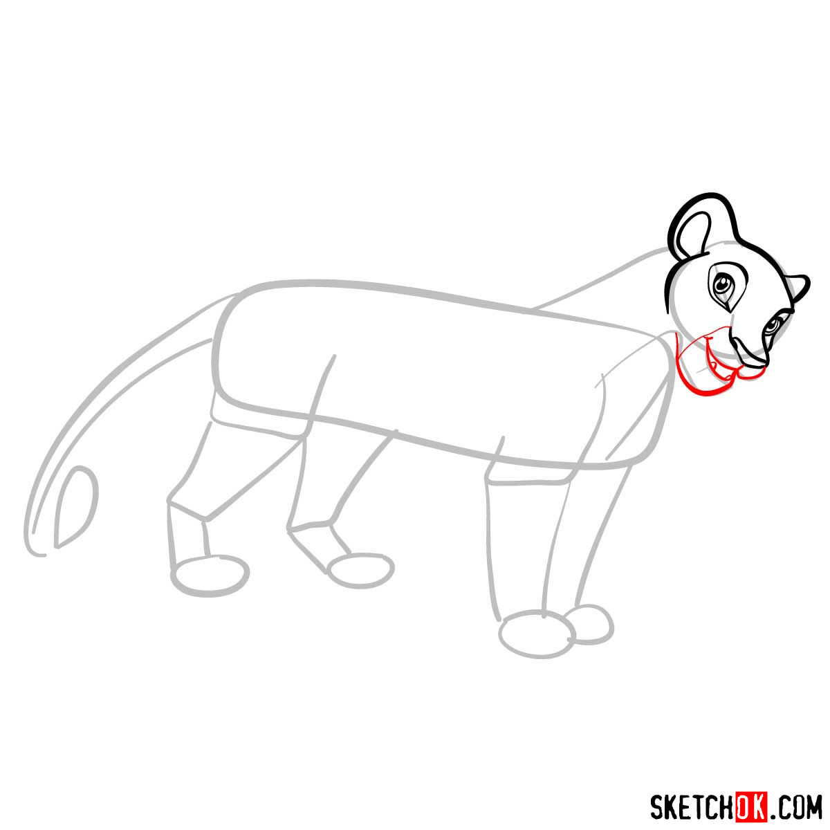 How to draw Nala | Lion King - step 05