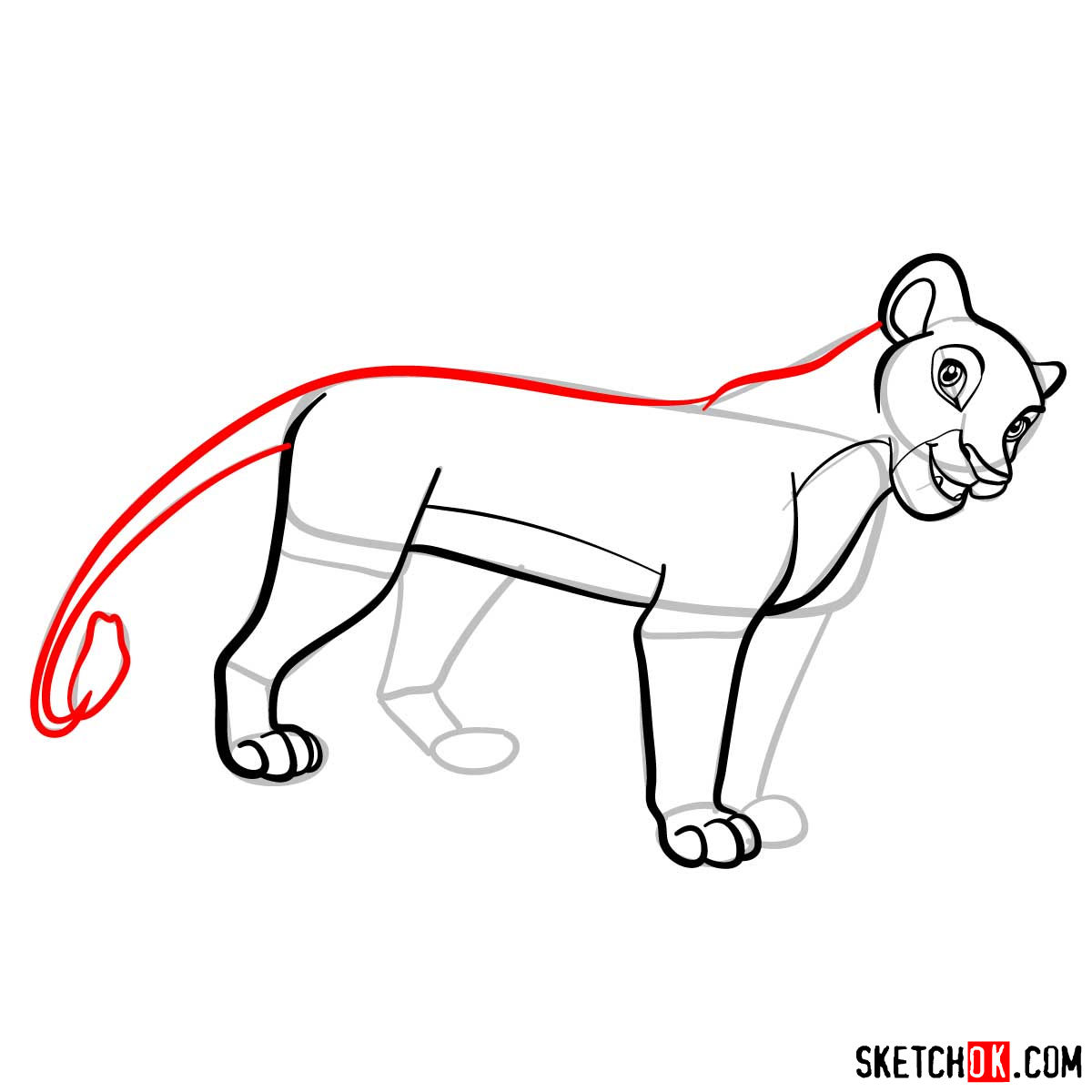 How to draw Nala | Lion King - step 08