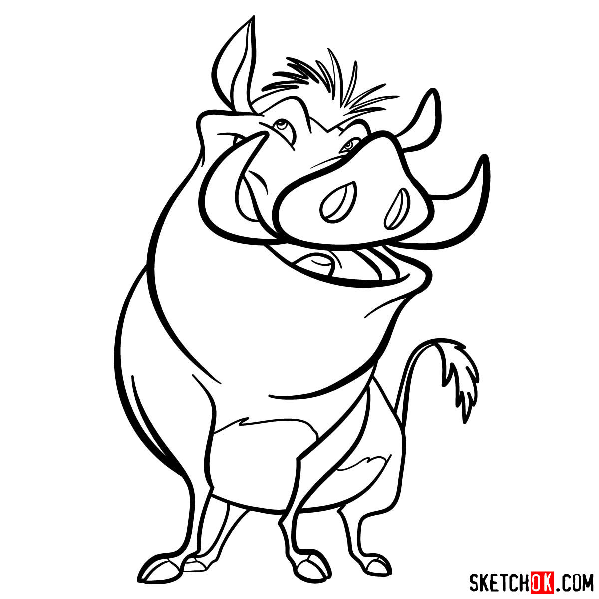 How to draw Pumba | Lion King