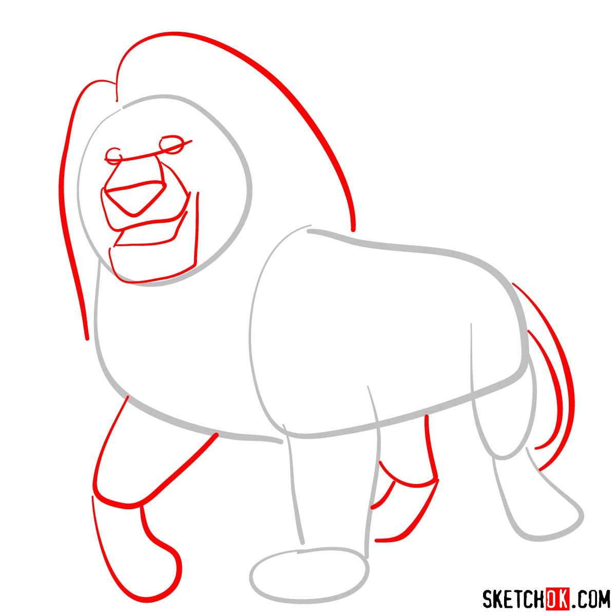 How To Draw Mufasa The Lion King Sketchok Easy Drawing Guides