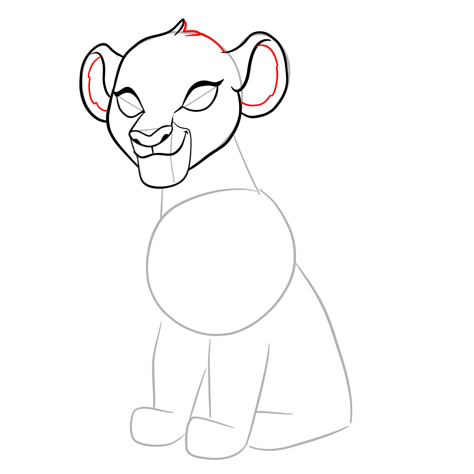 How to draw young Zuri - step 10