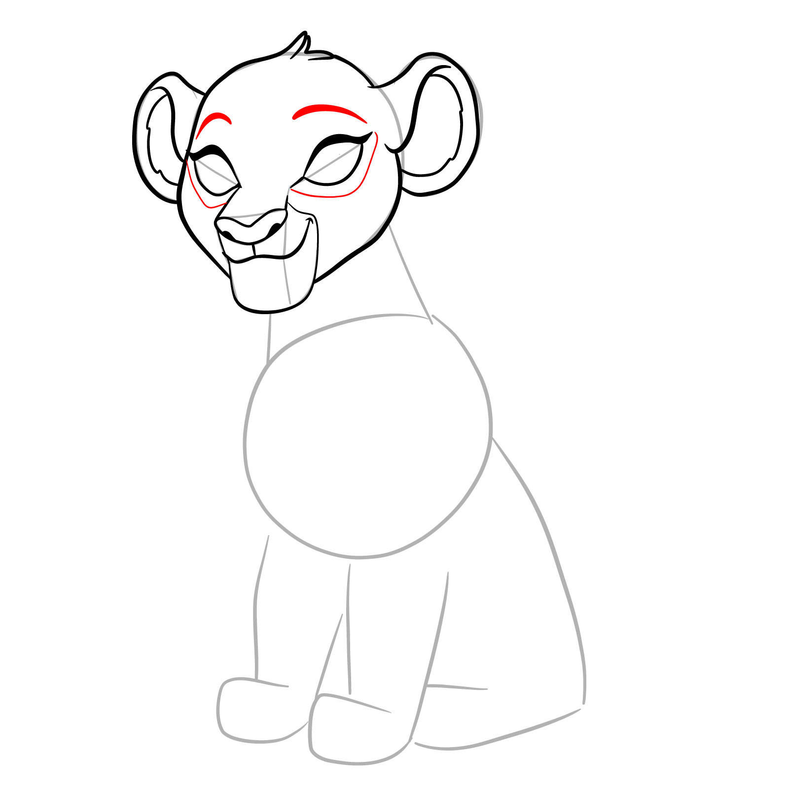 How to draw young Zuri - step 11